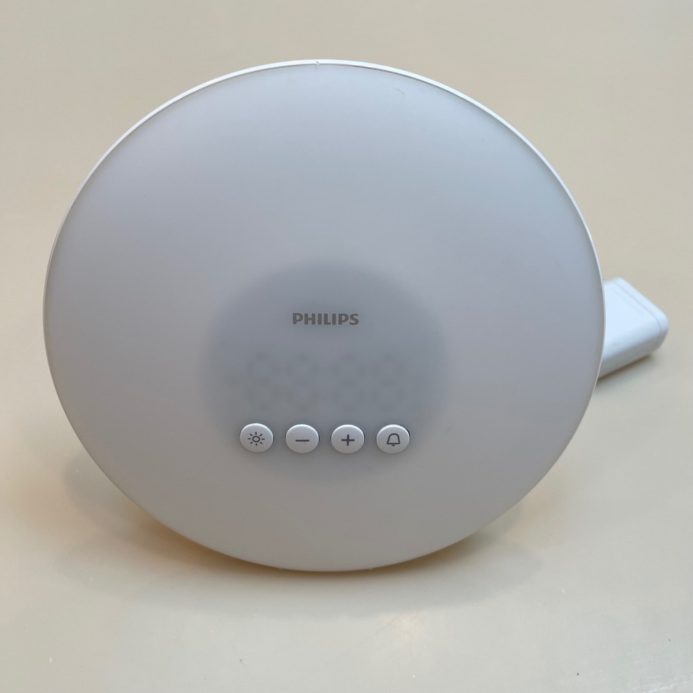 Philips Wake-Up Light Alarm Clock HF3500 Sunrise Simulation White Bedside Lamp